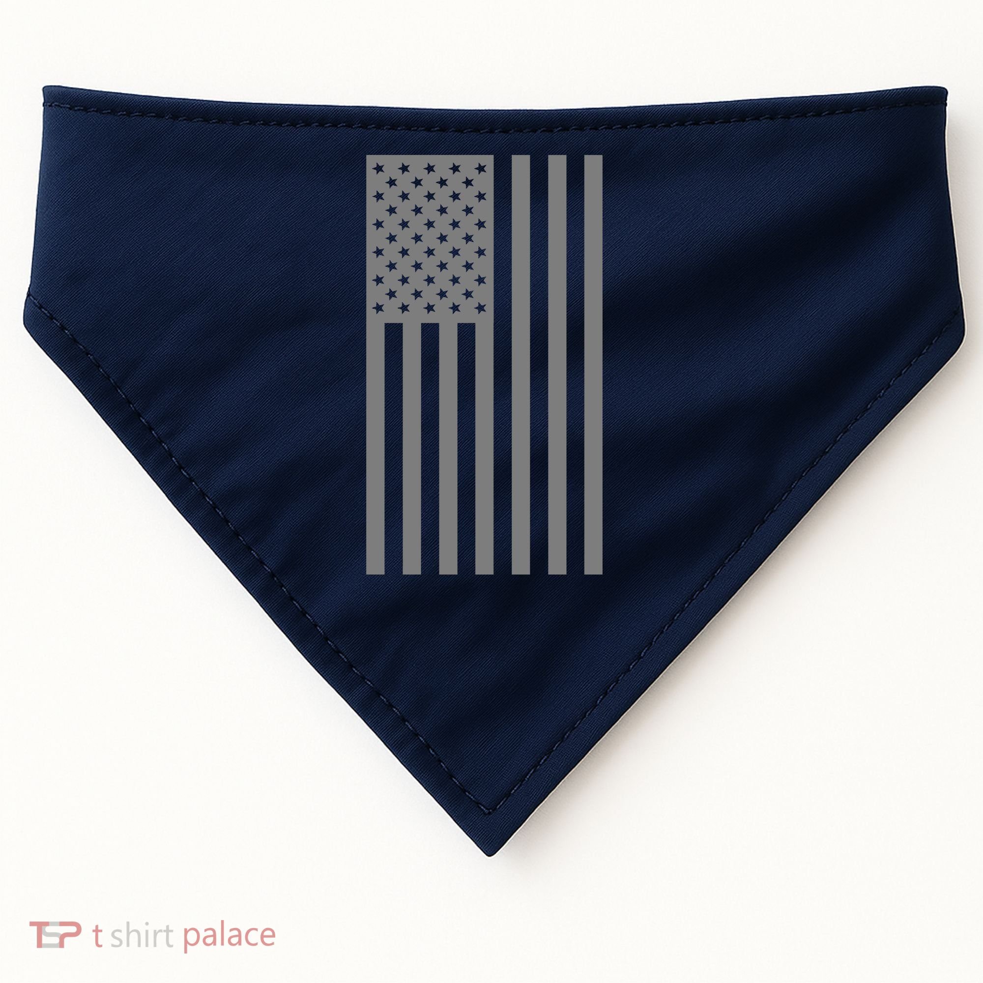 Grey Style America Flag USA-Made Doggie Bandana