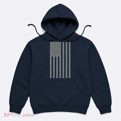 Grey Style America Flag Hoodie