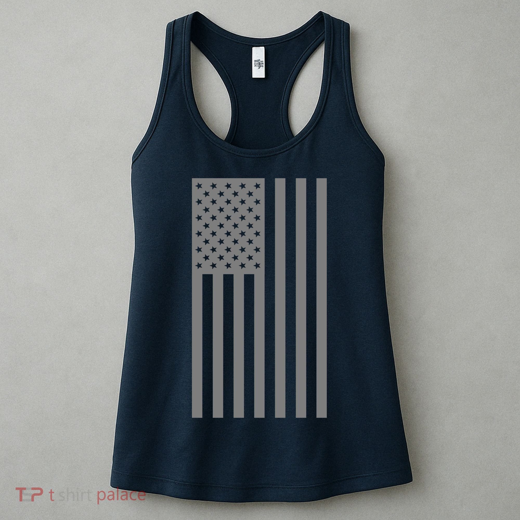 Grey Style America Flag Women's Tank Top