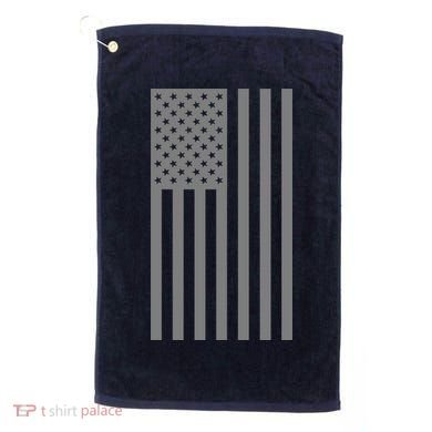 Grey Style America Flag Golf Towel