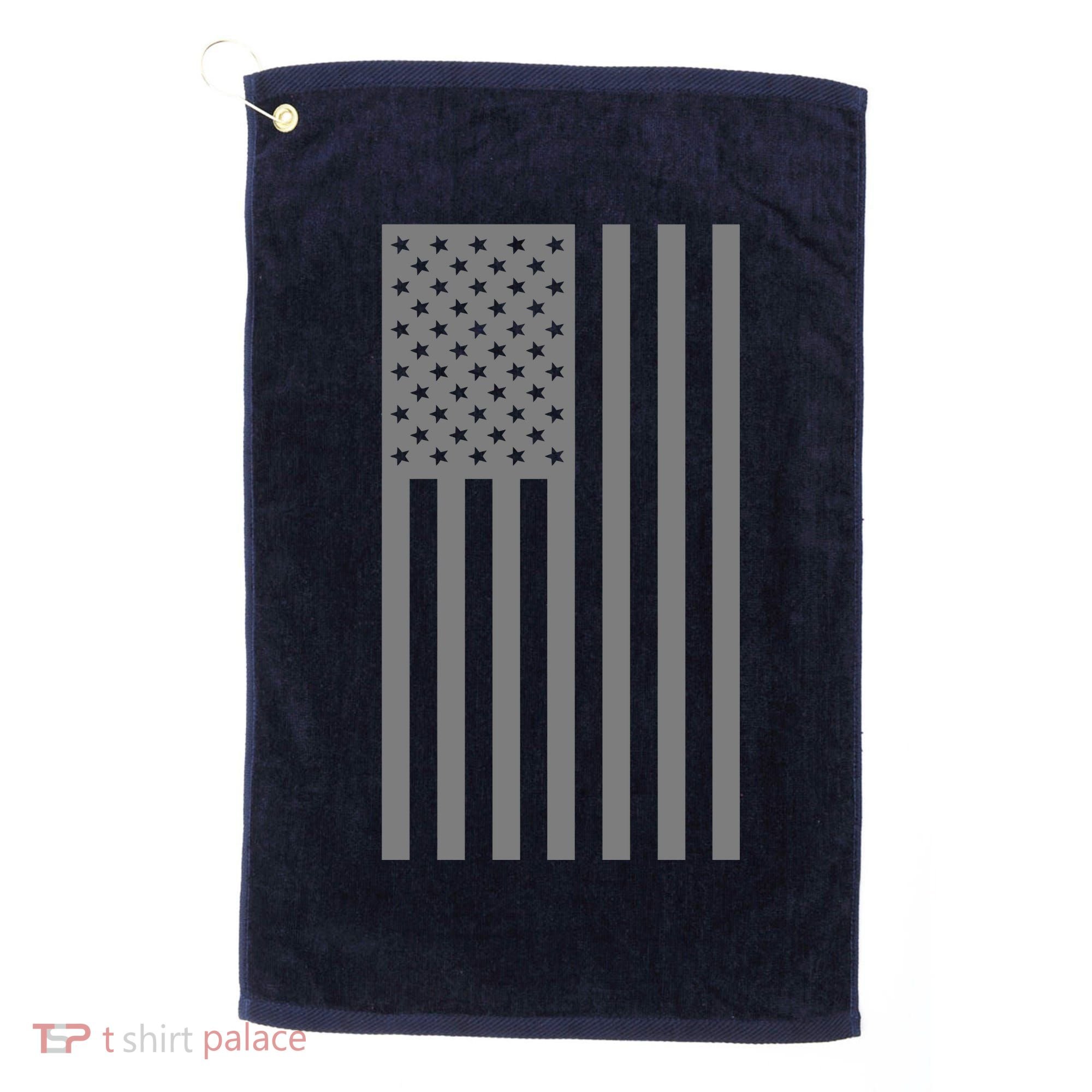 Grey Style America Flag Golf Towel