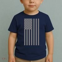 Grey Style America Flag Toddler T-Shirt thumb 2