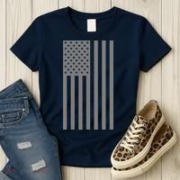 Grey Style America Flag Women's T-Shirt thumb 3