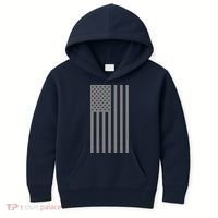 Grey Style America Flag Kids Hoodie thumb 0