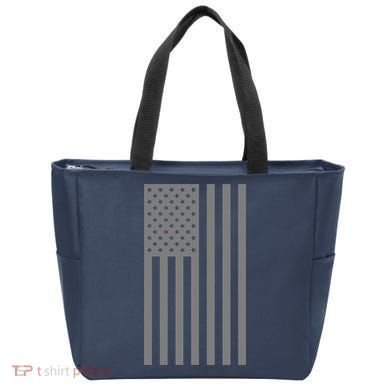 Grey Style America Flag Tote Bag