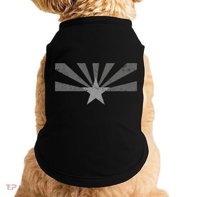 Grey Style Arizona State Flag Distressed  Doggie Tank
