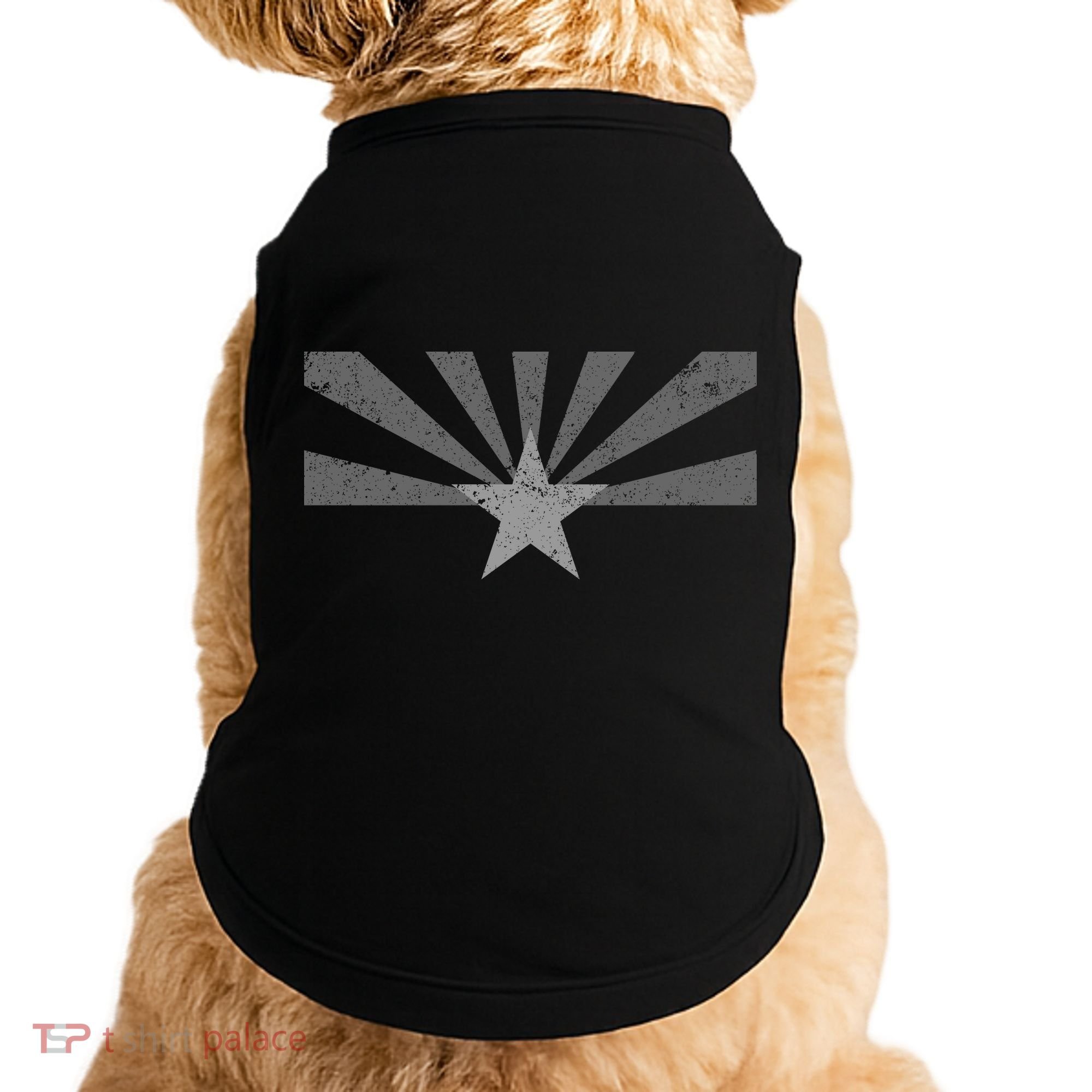 Grey Style Arizona State Flag Distressed  Doggie Tank