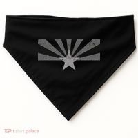 Grey Style Arizona State Flag Distressed  USA-Made Doggie Bandana thumb 0