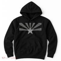 Grey Style Arizona State Flag Distressed  Hoodie thumb 0