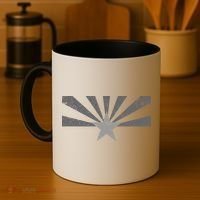 Grey Style Arizona State Flag Distressed  Coffee Mug thumb 4