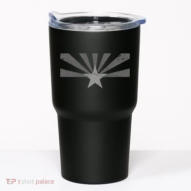 Grey Style Arizona State Flag Distressed  Tumbler