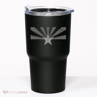 Grey Style Arizona State Flag Distressed  Tumbler thumb 0