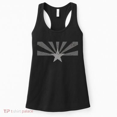 Grey Style Arizona State Flag Distressed  Women's Tank Top