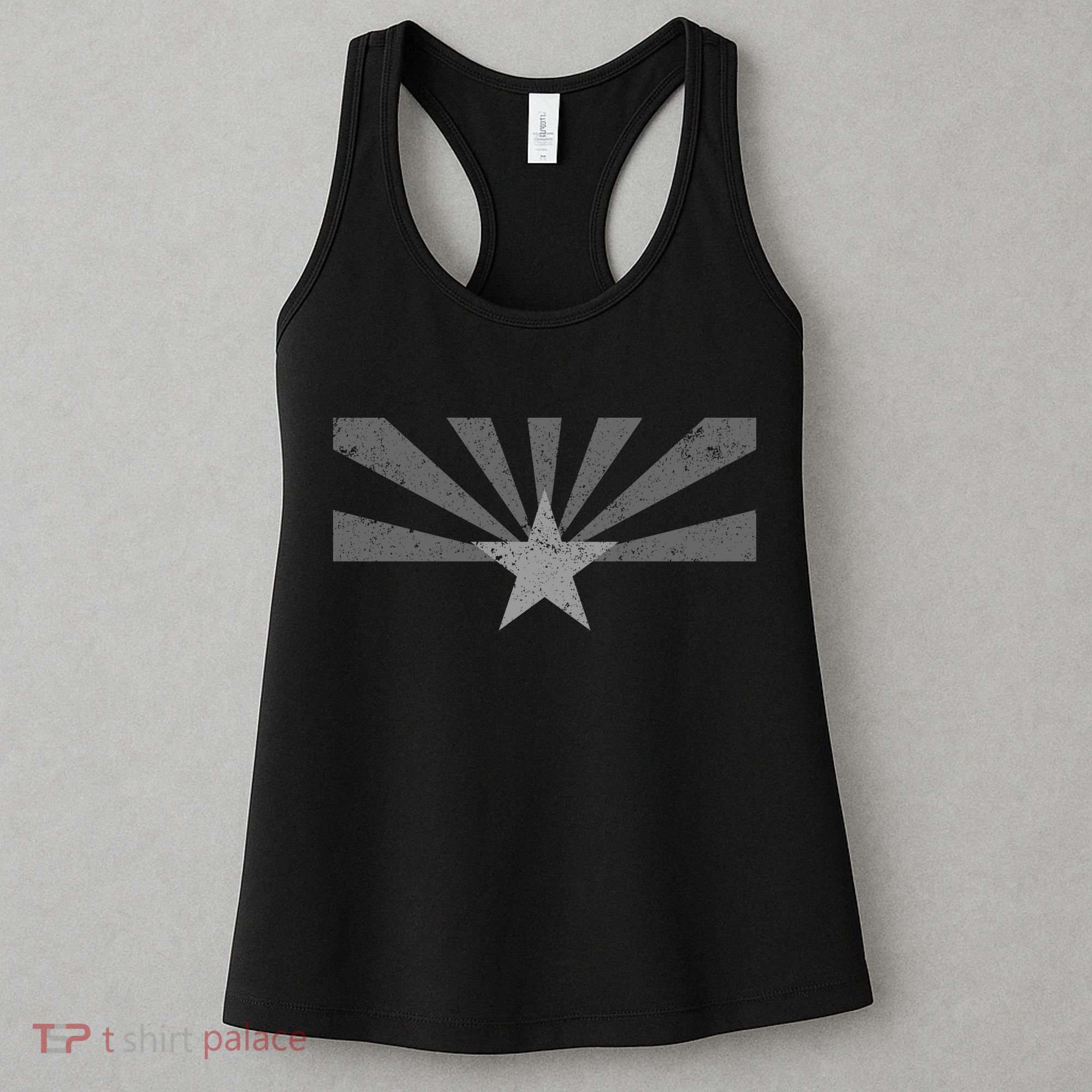 Grey Style Arizona State Flag Distressed  Women's Tank Top