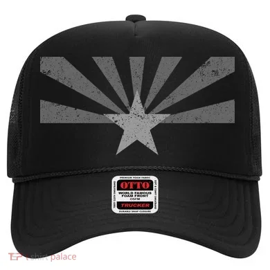 Grey Style Arizona State Flag Distressed  Hat