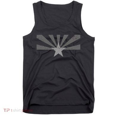 Grey Style Arizona State Flag Distressed  Tank Top