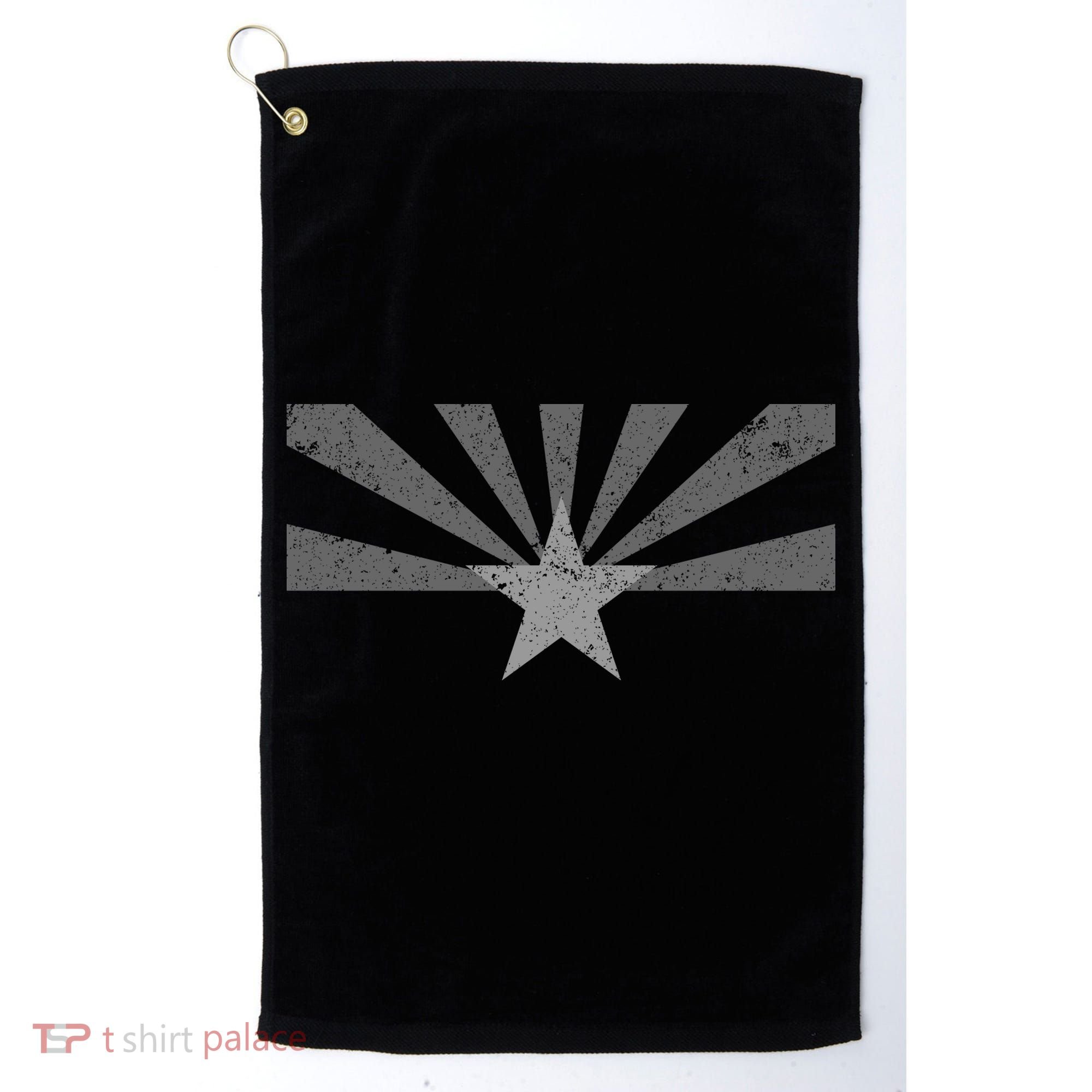 Grey Style Arizona State Flag Distressed  Golf Towel