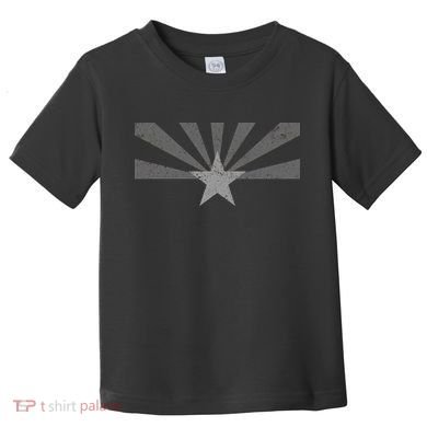 Grey Style Arizona State Flag Distressed  Toddler T-Shirt