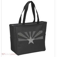 Grey Style Arizona State Flag Distressed  Tote Bag thumb 2
