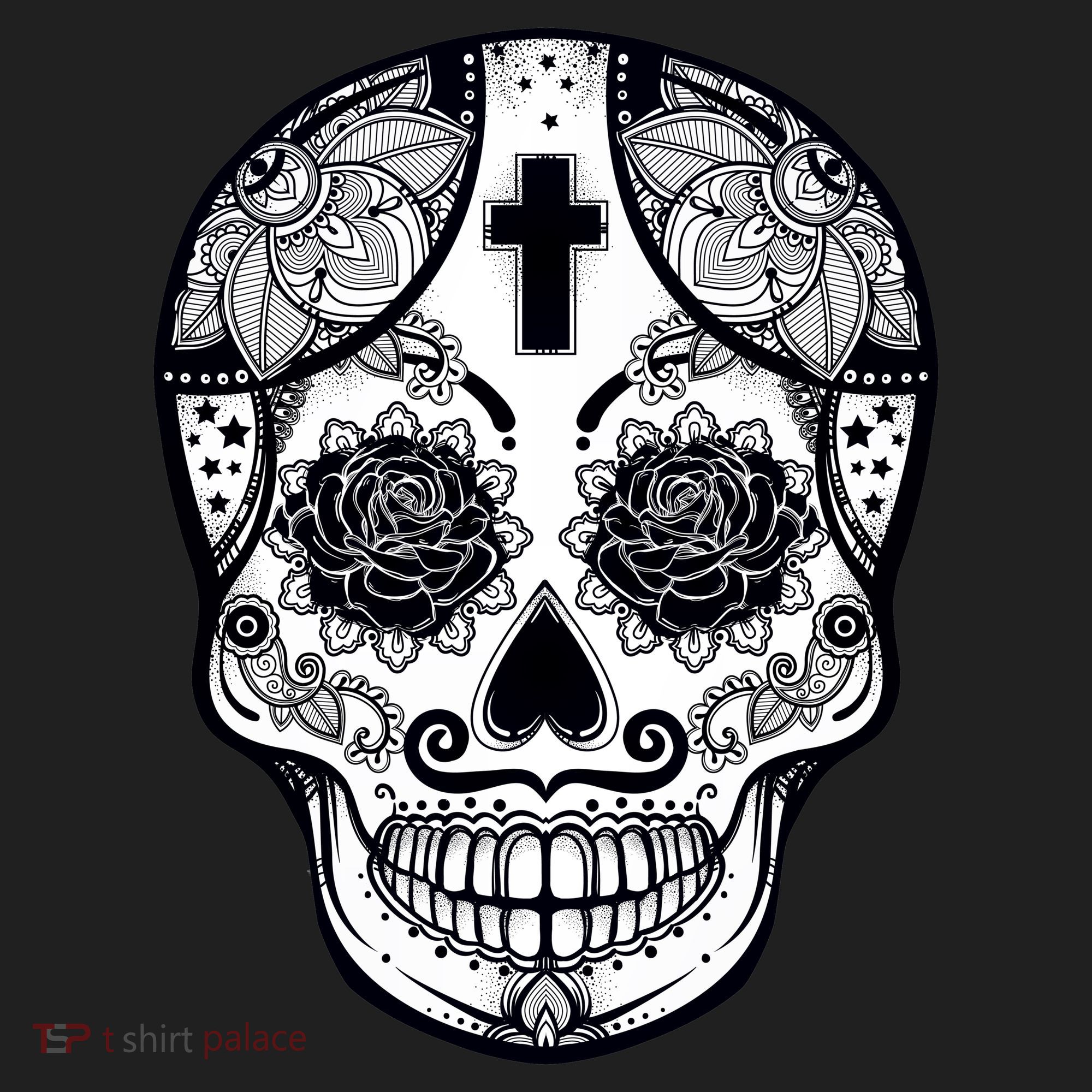 Grey Style Flower Skull Skeleton Graphic Women's Sweatshirt