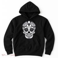 Grey Style Flower Skull Skeleton Graphic Hoodie thumb 0