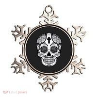 Grey Style Flower Skull Skeleton Graphic Ornament thumb 0
