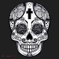 Grey Style Flower Skull Skeleton Graphic Hat thumb 2