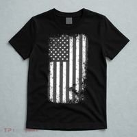Grey Style Vintage torn USA American Flag T-Shirt thumb 5