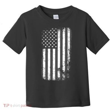 Grey Style Vintage torn USA American Flag Toddler T-Shirt