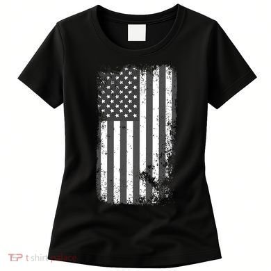 Grey Style Vintage torn USA American Flag Women's T-Shirt