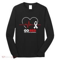 Go Red For Women American Chd Heart Disease Month Awareness Long Sleeve Shirt thumb 0