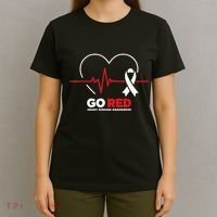 Go Red For Women American Chd Heart Disease Month Awareness T-Shirt thumb 4