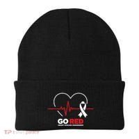 Go Red For Women American Chd Heart Disease Month Awareness Beanie thumb 0