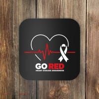 Go Red For Women American Chd Heart Disease Month Awareness Coaster thumb 0