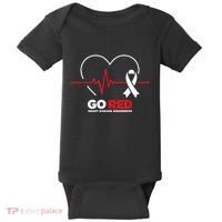 Go Red For Women American Chd Heart Disease Month Awareness Baby Bodysuit thumb 0