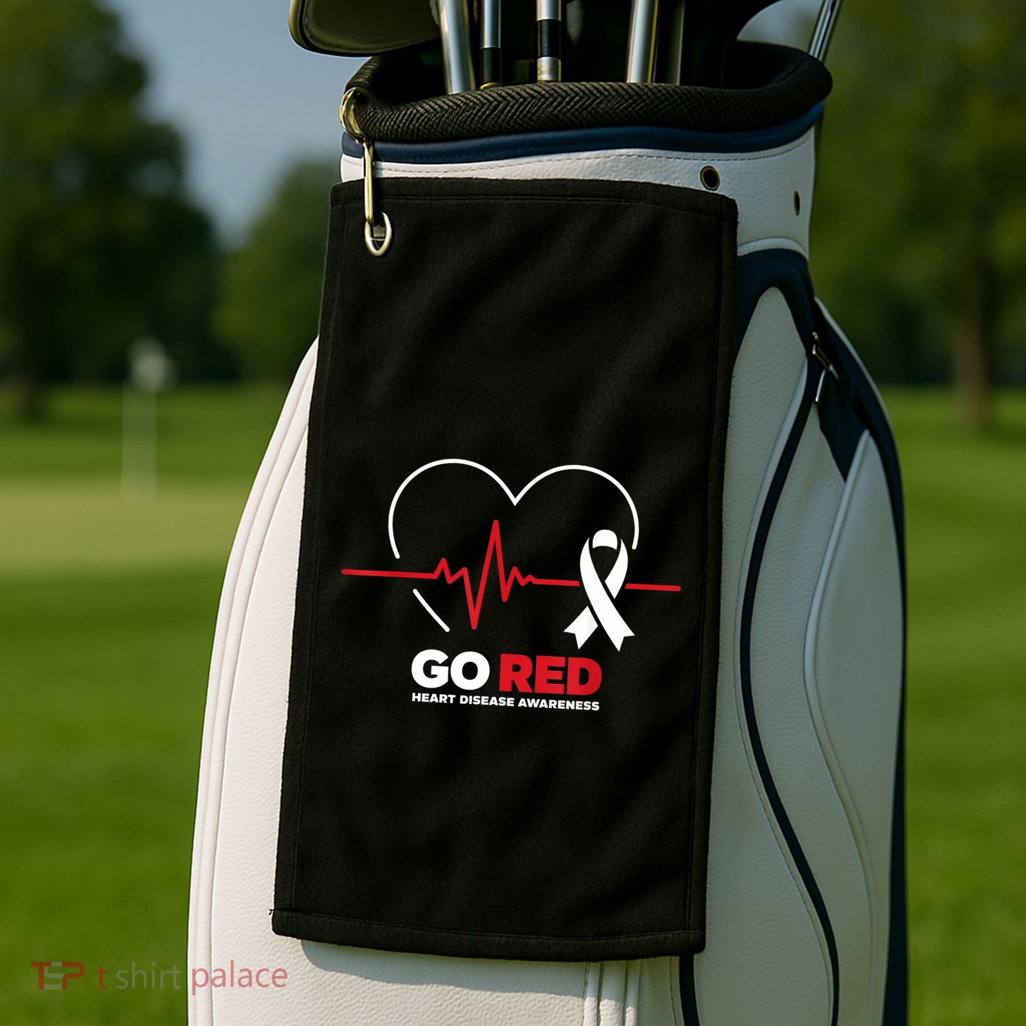 Go Red For Women American Chd Heart Disease Month Awareness Golf Towel