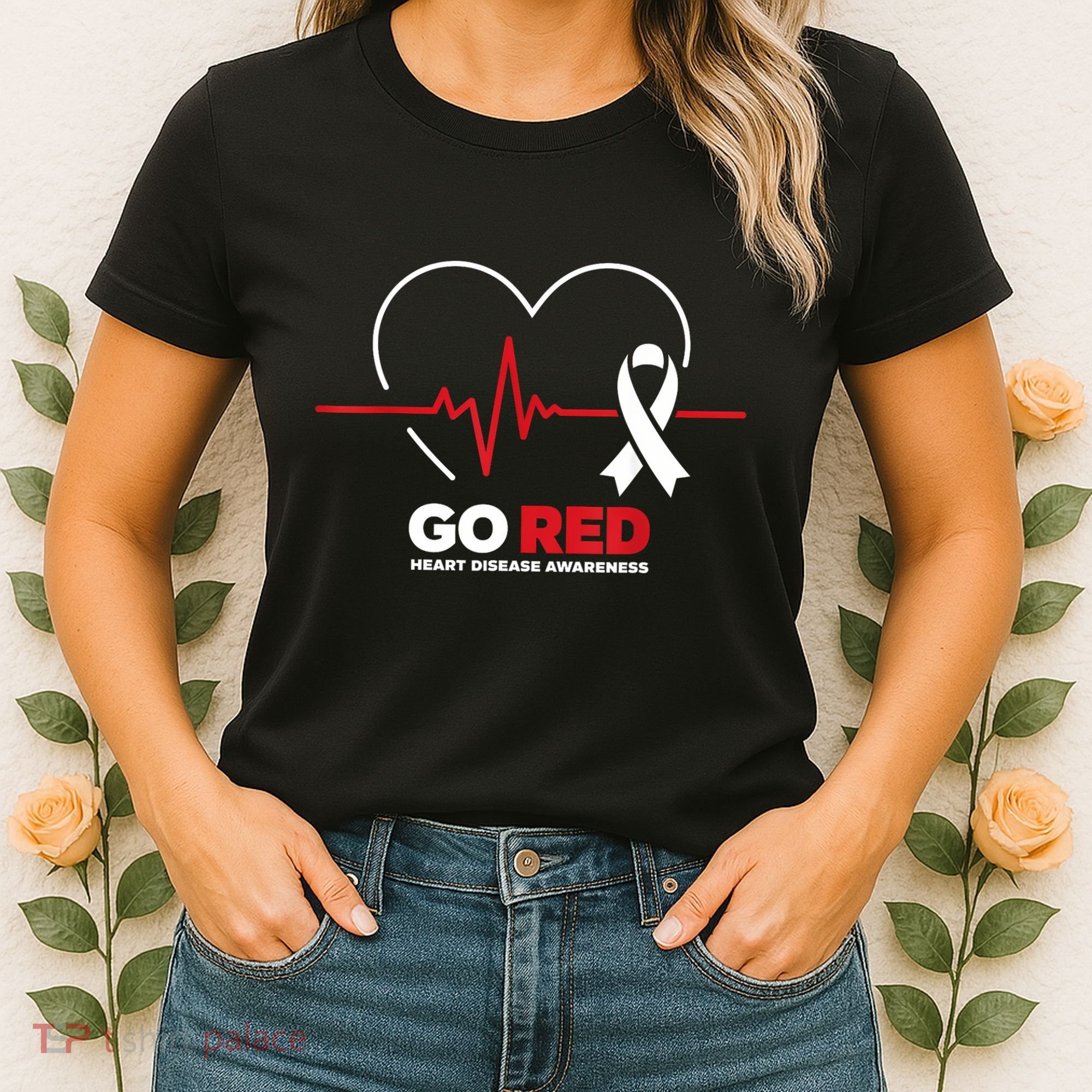 Go Red For Women American Chd Heart Disease Month Awareness Women's T-Shirt