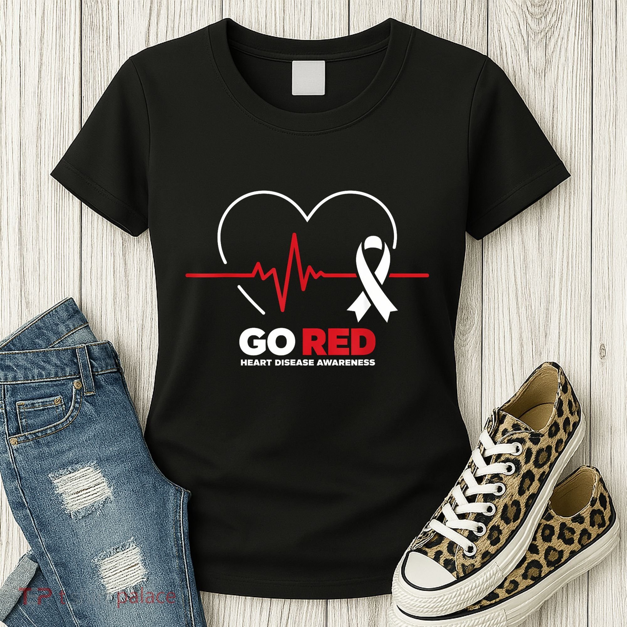 Go Red For Women American Chd Heart Disease Month Awareness Women's T-Shirt