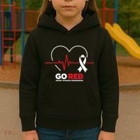 Go Red For Women American Chd Heart Disease Month Awareness Kids Hoodie thumb 3