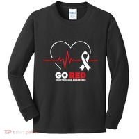 Go Red For Women American Chd Heart Disease Month Awareness Kids Long Sleeve Shirt thumb 0