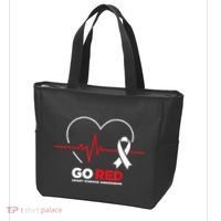 Go Red For Women American Chd Heart Disease Month Awareness Tote Bag thumb 3