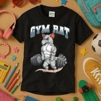 Gym Rat Fitness Bodybuilding Kids T-Shirt thumb 3