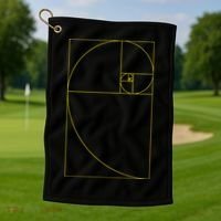 Golden Ratio Fibonacci Sequences Golf Towel thumb 1