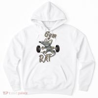 Gym RAT Fitness Barbell Motivational Workout Hoodie thumb 0