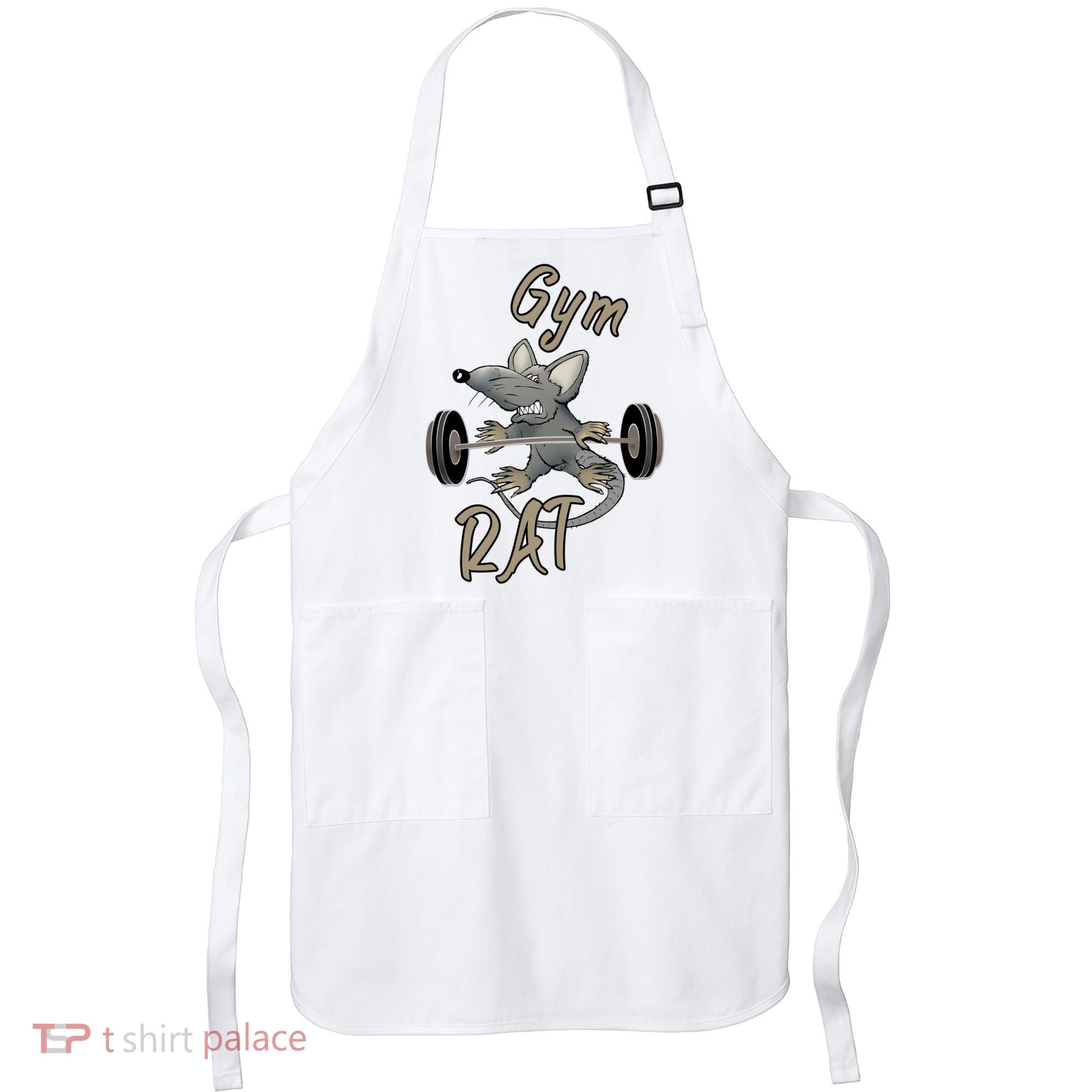Gym RAT Fitness Barbell Motivational Workout Apron