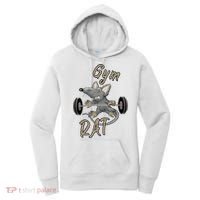 Gym RAT Fitness Barbell Motivational Workout Women's Hoodie thumb 0