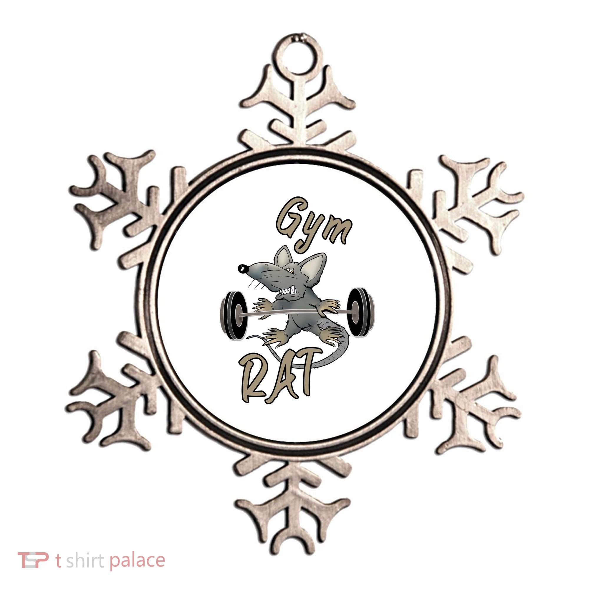 Gym RAT Fitness Barbell Motivational Workout Ornament