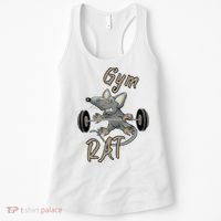 Gym RAT Fitness Barbell Motivational Workout Women's Tank Top thumb 0