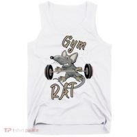 Gym RAT Fitness Barbell Motivational Workout Tank Top thumb 0