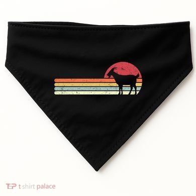 Goat Retro Farmer Gift USA-Made Doggie Bandana